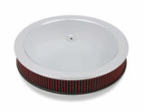 Holley 4150 Drop Base Air Cleaner Chrome w/3 Red Washable Gauze Filter - 120-4130 black