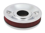 Holley 4150 Drop Base Air Cleaner Chrome w/3 Red Washable Gauze Filter - 120-4130