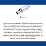 MagnaFlow universal catalytic converter stainless steel CARB compliant OBDII 418034