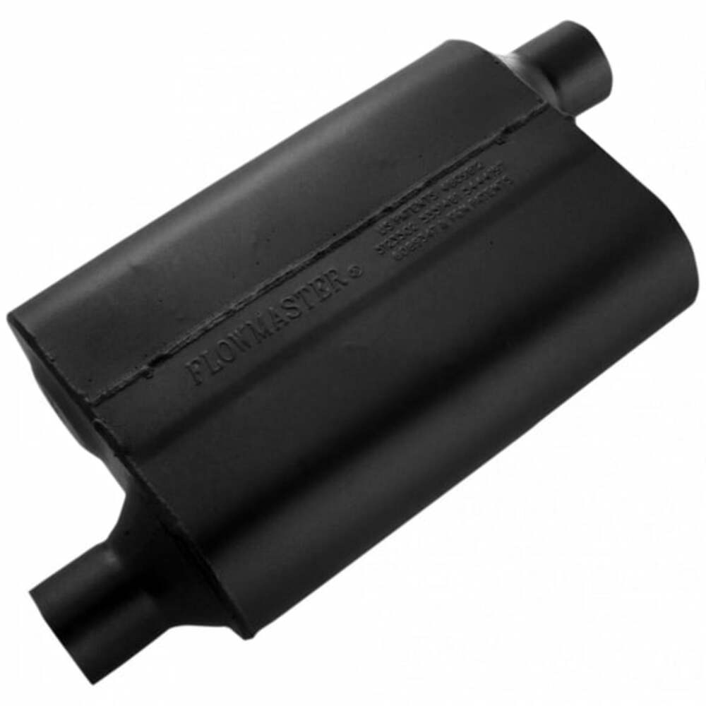 Flowmaster 42443 - 40 Series Chambered Muffler - 2.25 Offset In / 2.25 Offset Out - Aggressive Sound
