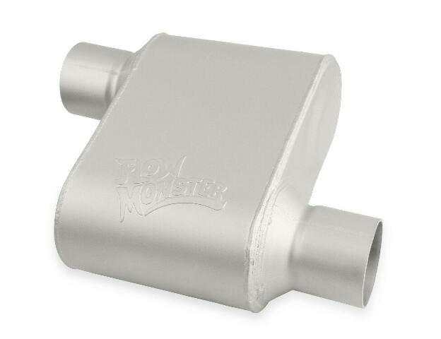 1-Chamber Muffler 42513-FM 2.50 Offset Inlet / 2.50 Offset Outlet performance muffler