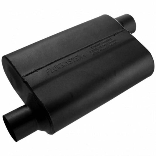 Flowmaster 40 Series Chambered Muffler 42543 - 2.50 Offset In / 2.50 Offset Out - Aggressive Sound
