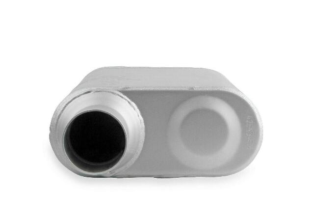 2-Chamber Muffler 42543-FM 2.50 Offset Inlet / 2.50 Offset Outlet performance muffler