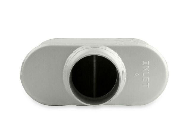 1-Chamber Muffler 43010-FM 3.00 Center Inlet / 3.00 Center Outlet performance muffler