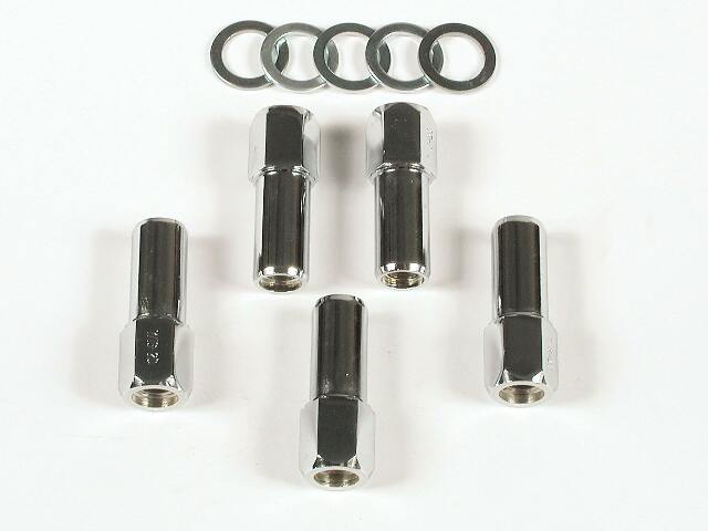 Mr. Gasket competition open end style lug nuts set of 5 chrome steel 4303G