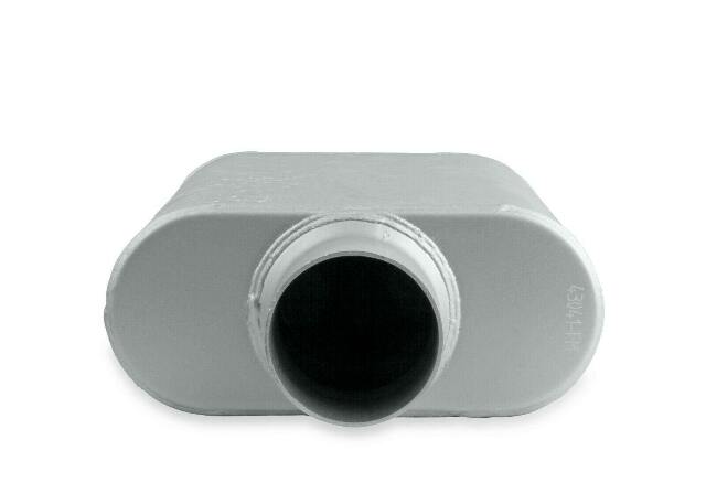 2-Chamber Muffler 43041-FM 3.00 OFFSET IN / 3.00 CENTER OUT performance muffler