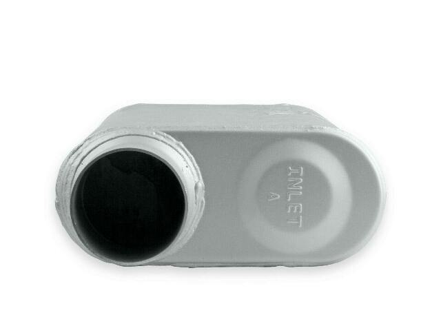2-Chamber Muffler 43041-FM 3.00 OFFSET IN / 3.00 CENTER OUT performance muffler