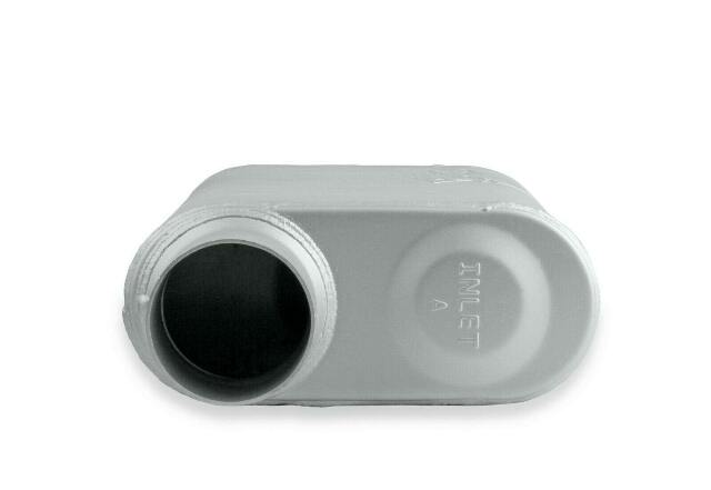 2-Chamber Muffler 43043-FM 3.00 Offset Inlet / 3.00 Offset Outlet performance muffler