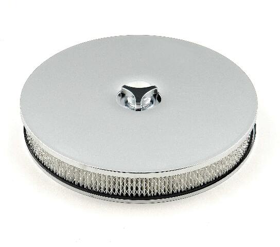 Mr. Gasket air cleaner low mount chrome 14 inch diameter steel 4339