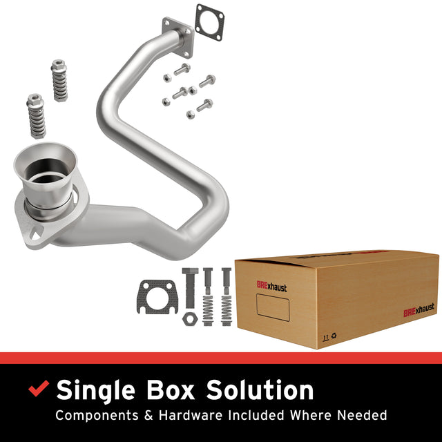 1987-1990 Jeep Wrangler Direct-Fit Front Pipe Kit 107-0017 stainless steel