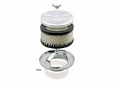 Mr. Gasket round steel 4 air cleaner assembly fits 1/2 barrel carburetors chrome 4354