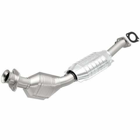 MagnaFlow direct-fit catalytic converter fits 1996-2002 Mercury Grand Marquis, Lincoln Town Car, and additional vehicles and 1996-2000 Crown Vic 4.6L 50 S 4.6L stainless steel CARB