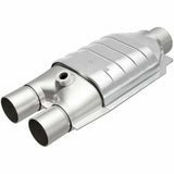 MagnaFlow universal catalytic converter 2.5 inch inlet/outlet stainless steel CARB compliant OBDII 4451337