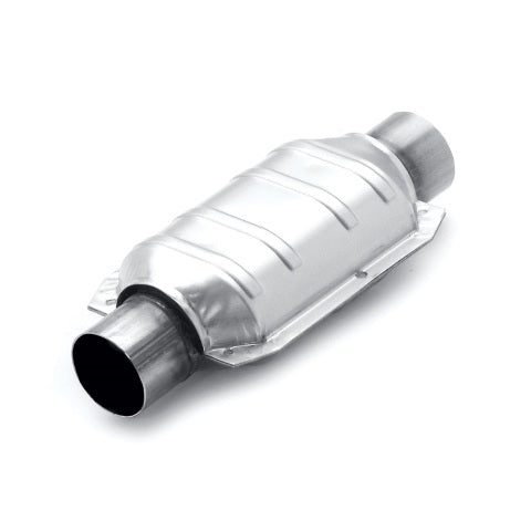 MagnaFlow universal catalytic converter 2.5 inch inlet/outlet stainless steel CARB compliant 447206