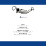 MagnaFlow direct-fit catalytic converter for 2000-2002 Chevy Camaro 5.7L stainless steel CARB compliant 4481489