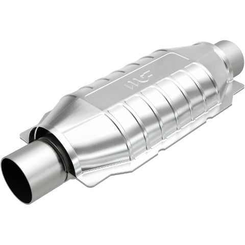 MagnaFlow universal catalytic converter 2.25 inch inlet/outlet stainless steel CARB compliant 448305