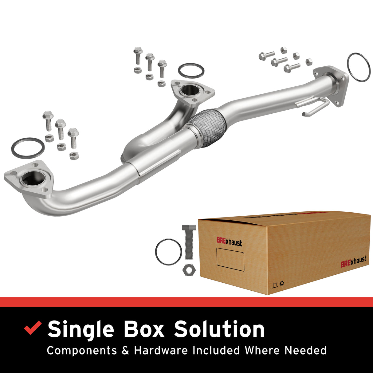 2003-2007 Honda Accord Direct-Fit Front Pipe Kit 107-0113 stainless steel
