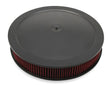 Holley 4500 drop base air cleaner black w/3 red washable gauze filter - 120-4630