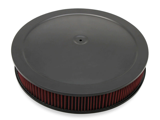 Holley 4500 drop base air cleaner black w/3 red washable gauze filter - 120-4630