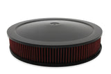 Holley 4500 drop base air cleaner black w/3 red washable gauze filter - 120-4630