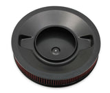 Holley 4500 drop base air cleaner black w/3 red washable gauze filter - 120-4630