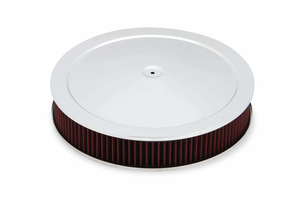 Holley 4500 drop base air cleaner chrome w/3 red washable gauze filter - 120-4530 black
