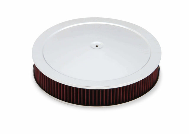 Holley 4500 drop base air cleaner chrome w/3 red washable gauze filter - 120-4530 black