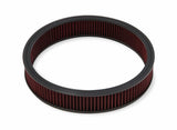 Holley 4500 drop base air cleaner chrome w/3 red washable gauze filter - 120-4530
