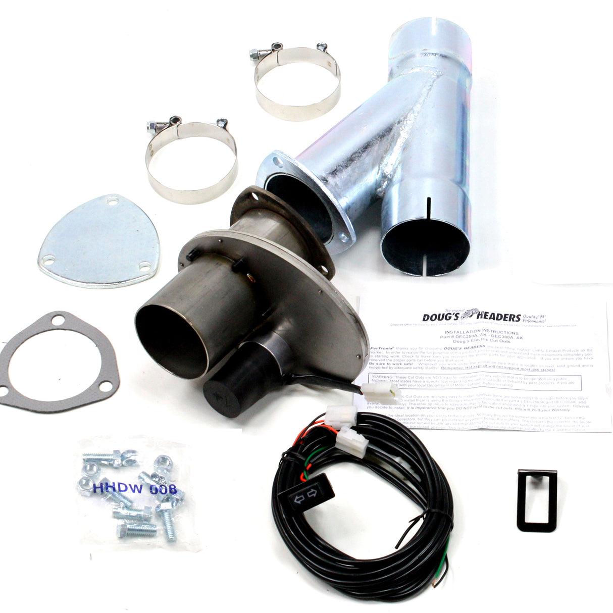 Tri-Y Headers for Electric Cut-Out 3" Single with Hook-Up Kit DEC300AKS