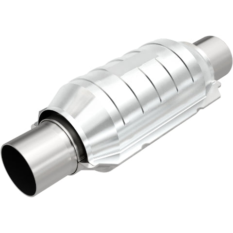 MagnaFlow universal catalytic converter 2.5 inch inlet/outlet stainless steel CARB compliant 458006