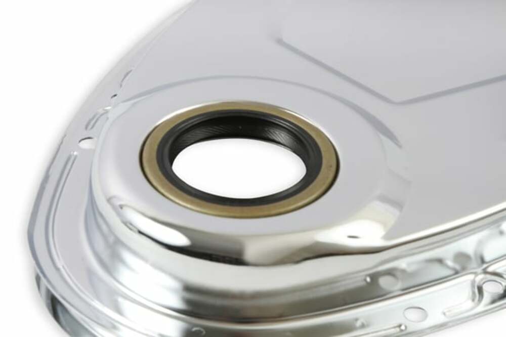 Mr. Gasket timing cover chrome Chevy 4590