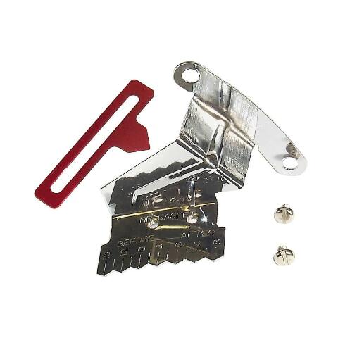 Mr. Gasket adjustable timing tab chrome Chevy steel 4599