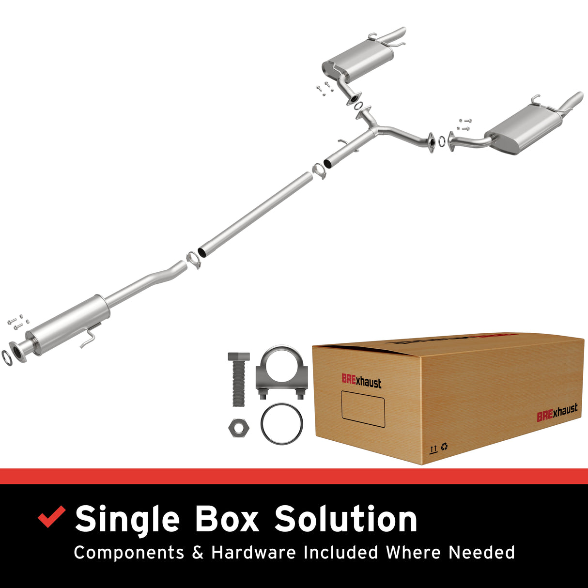 Fits 2005-2012 Toyota Avalon 3.5L Direct-Fit Replacement Exhaust System aluminized steel
