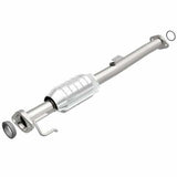 MagnaFlow direct-fit catalytic converter fits 1999-2003 Chevrolet Tracker and Suzuki Vitara, this and 1999-2002 Vitara 1.6/2 1.6 inch inlet/outlet stainless steel CARB compliant OB