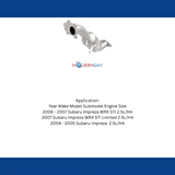 MagnaFlow direct-fit catalytic converter fits 2002-2007 WRX/STi frt stainless steel CARB compliant OBDII 49162