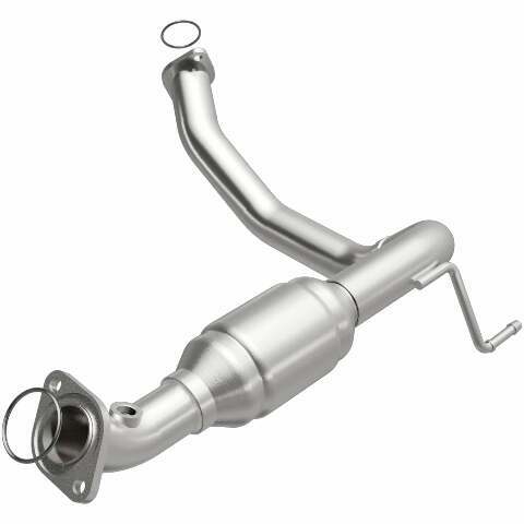 MagnaFlow direct-fit catalytic converter fits 2003-2009 Toyota 4Runner and 2007-2009 Toyota FJ Cruiser, this and 2005-2007 4-Run/FJ driver side rr driver side stainless steel CARB 