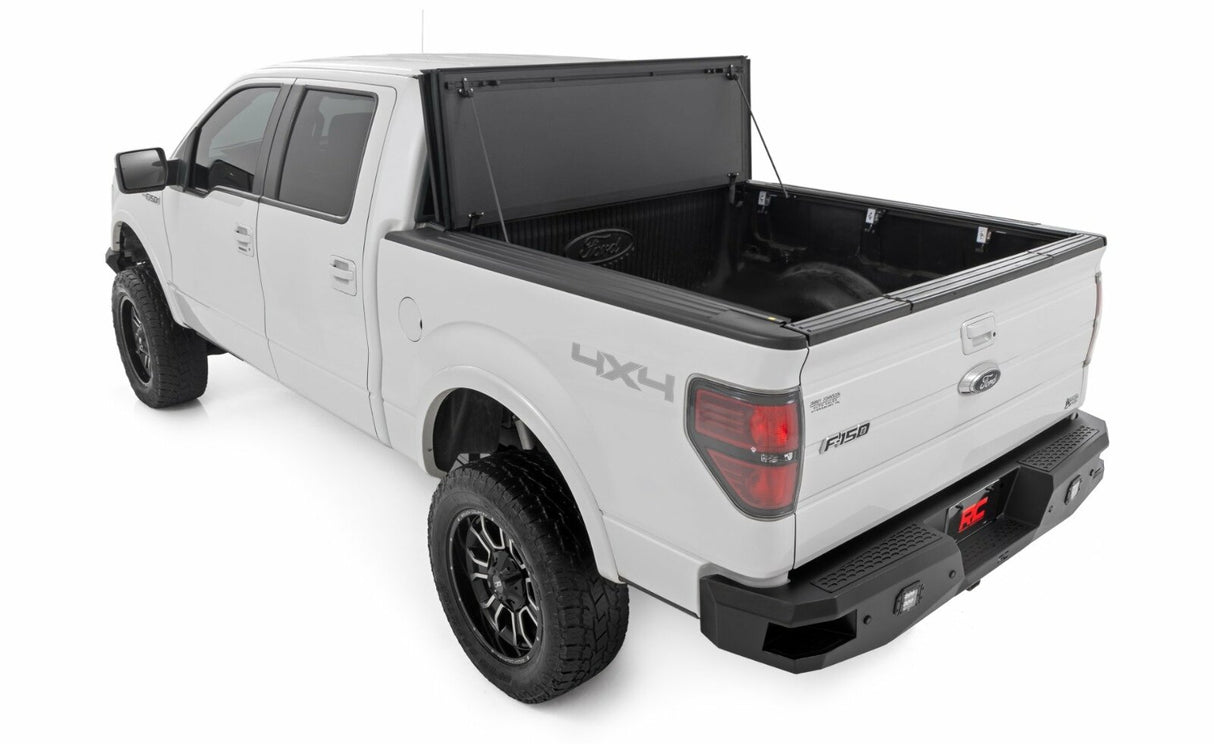 Fits Ford F-150 (2004-2014) Hard Tri-Fold Flip Up Bed Cover 5'7" Bed 49214550