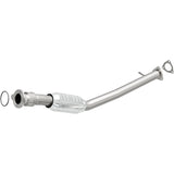 MagnaFlow direct-fit catalytic converter fits 2005-2009 Chevrolet Equinox and 2006-2009 Pontiac Torrent, this and 2005-2006 Equinox 3.4L stainless steel CARB compliant OBDII 49220