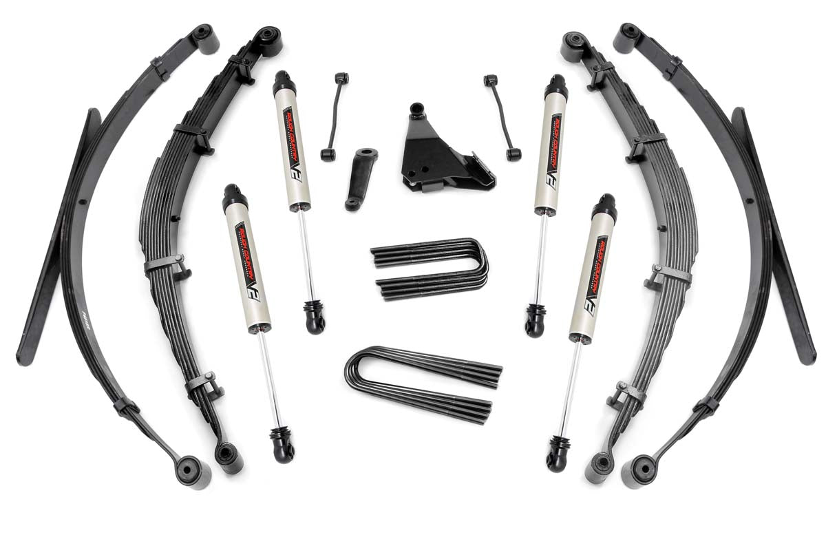 Fits Ford F-250/F-350 SD 4WD (1999) 6" Lift Kit; Rear Springs; V2; 49270