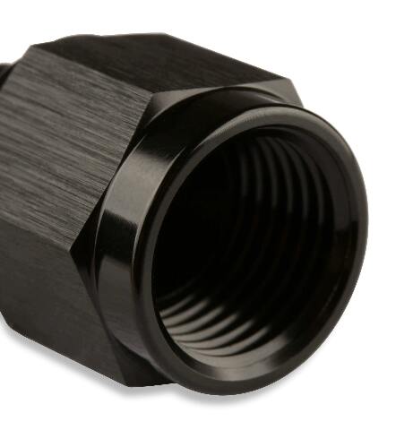 Mr. Gasket 6 AN caps (2) black BL aluminum 492906