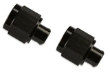 Mr. Gasket 6 AN caps (2) black BL aluminum 492906