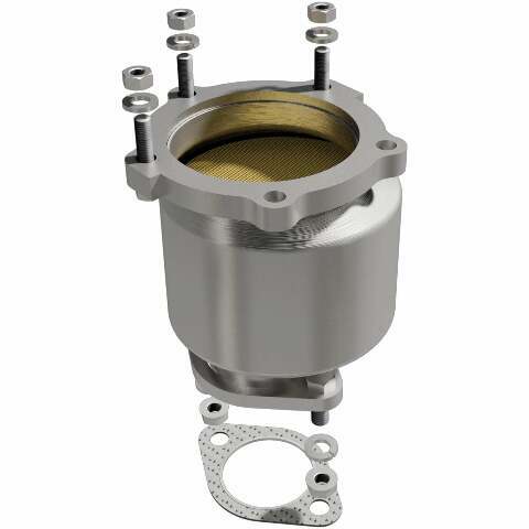 MagnaFlow direct-fit catalytic converter fits 2002-2005 Kia Sedona, Hyundai XG350, and more, this and 2002-2005 Sedona rr mani stainless steel CARB compliant 49316