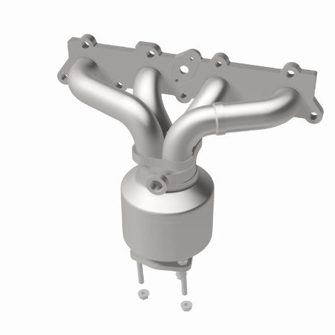 MagnaFlow direct-fit catalytic converter fits 1999-2002 Saturn SL2, Saturn SC2, and additional vehicles. Hardware is included to eliminate the hassle of working with corroded facto