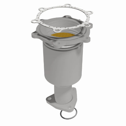 MagnaFlow direct-fit catalytic converter fits 2001-2004 Nissan Pathfinder and 2001-2003 INFINITI QX4, this and 2001-2004 Pathfinder passenger side frt OE passenger side stainless s