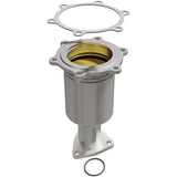 MagnaFlow direct-fit catalytic converter fits 2001-2004 Nissan Pathfinder and 2001-2003 INFINITI QX4, this and 2001-2004 Pathfinder passenger side frt OE passenger side stainless s
