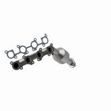 MagnaFlow direct-fit catalytic converter fits 2003-2004 Toyota 4Runner and 2003-2005 Lexus GX470, this and 2003-2004 4Run 4.7 passenger side mani passenger side 4.7 inch inlet/outl