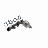 MagnaFlow direct-fit catalytic converter fits 2003-2004 Toyota 4Runner and 2003-2005 Lexus GX470, this and 2003-2004 4Run 4.7 passenger side mani passenger side 4.7 inch inlet/outl