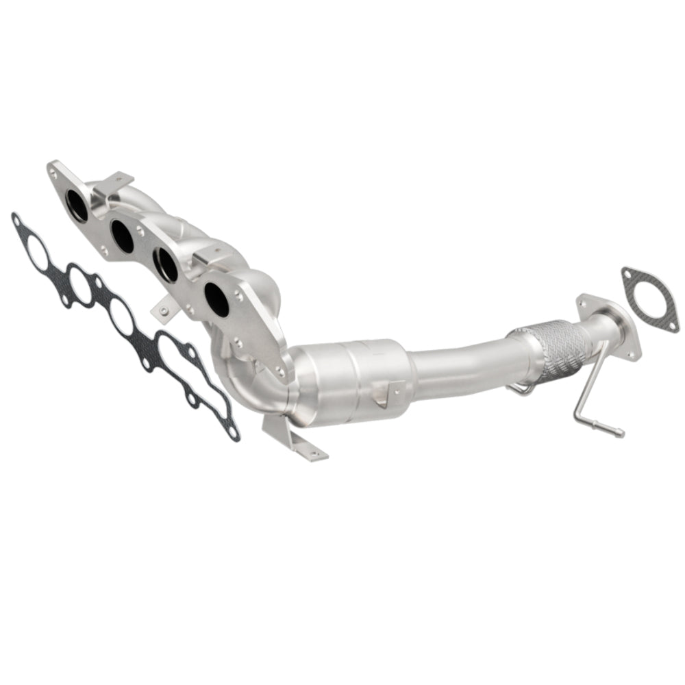 MagnaFlow direct-fit catalytic converter for 2007-2008 Mazda 2 inch inlet 2.3 inch outlet stainless steel CARB compliant OBDII 49345