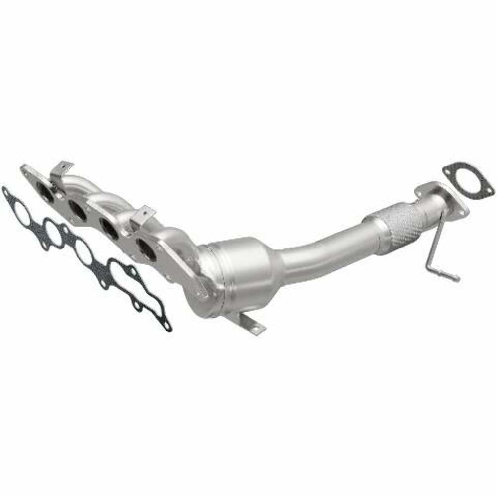 MagnaFlow direct-fit catalytic converter for 2007-2008 Mazda 2 inch inlet 2.3 inch outlet stainless steel CARB compliant OBDII 49345