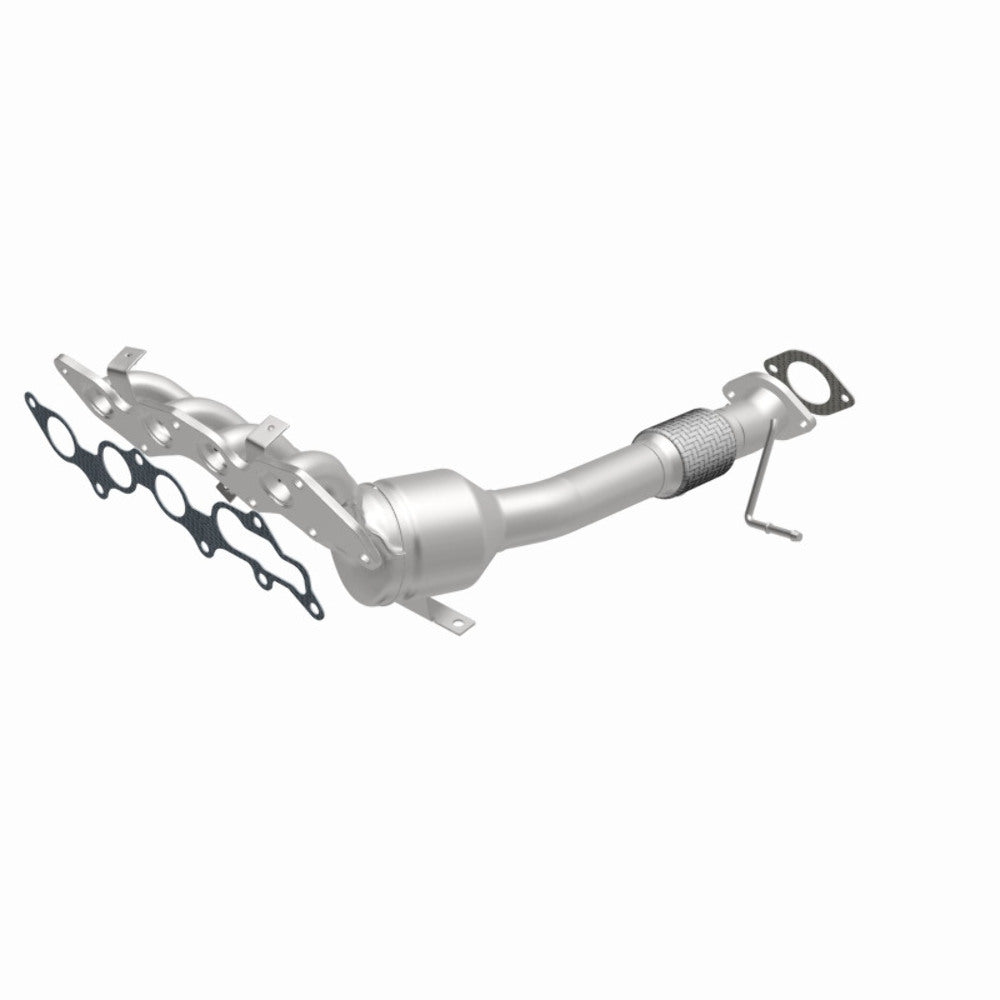 MagnaFlow direct-fit catalytic converter for 2007-2008 Mazda 2 inch inlet 2.3 inch outlet stainless steel CARB compliant OBDII 49345
